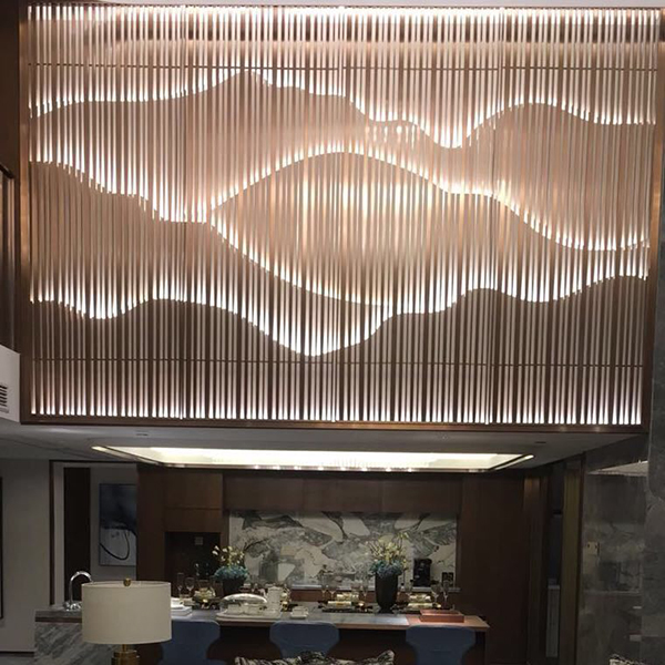 Stainless steel ancient copper brushed landscape screen