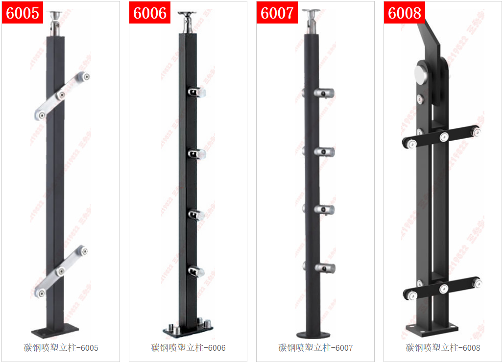 Plastic-sprayed carbon steel/stainless steel column 6005-6006-6007-6008