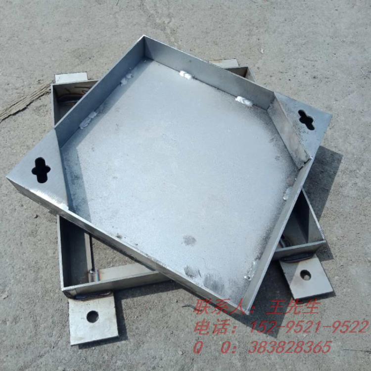 Square stainless steel manhole cover - bottom plate iron