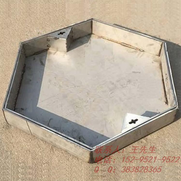 Deformed stainless steel manhole cover