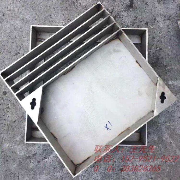 Combined stainless steel manhole cover of ditch