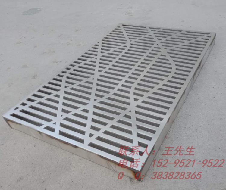 Stainless steel manhole cover with decorative plate