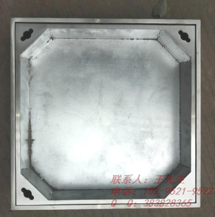 Square stainless steel outer plate+base iron well cover