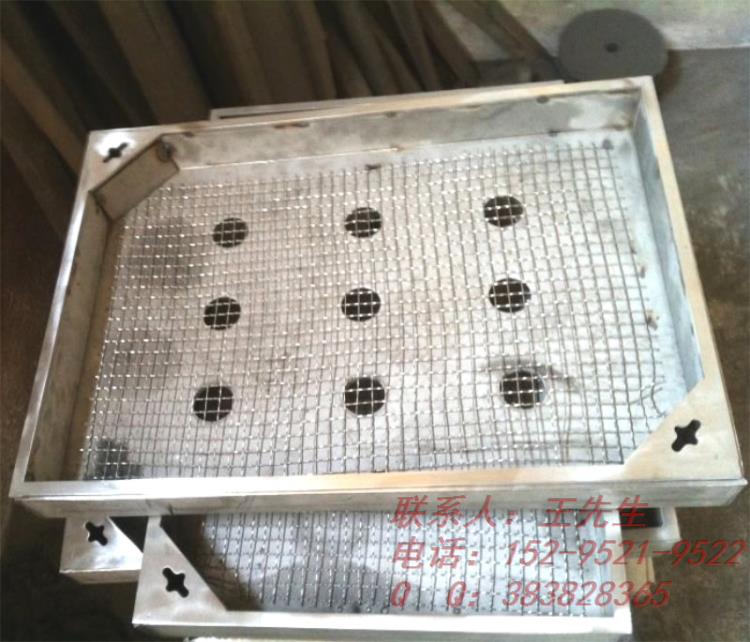 Stainless steel manhole cover with stainless steel wire mesh