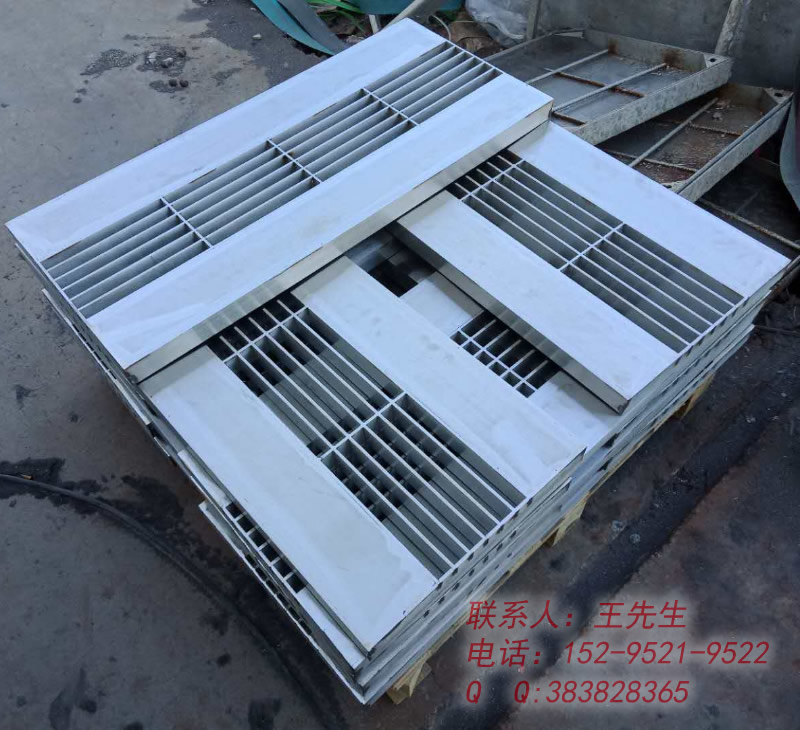 Stainless steel grating cover plate with drainage