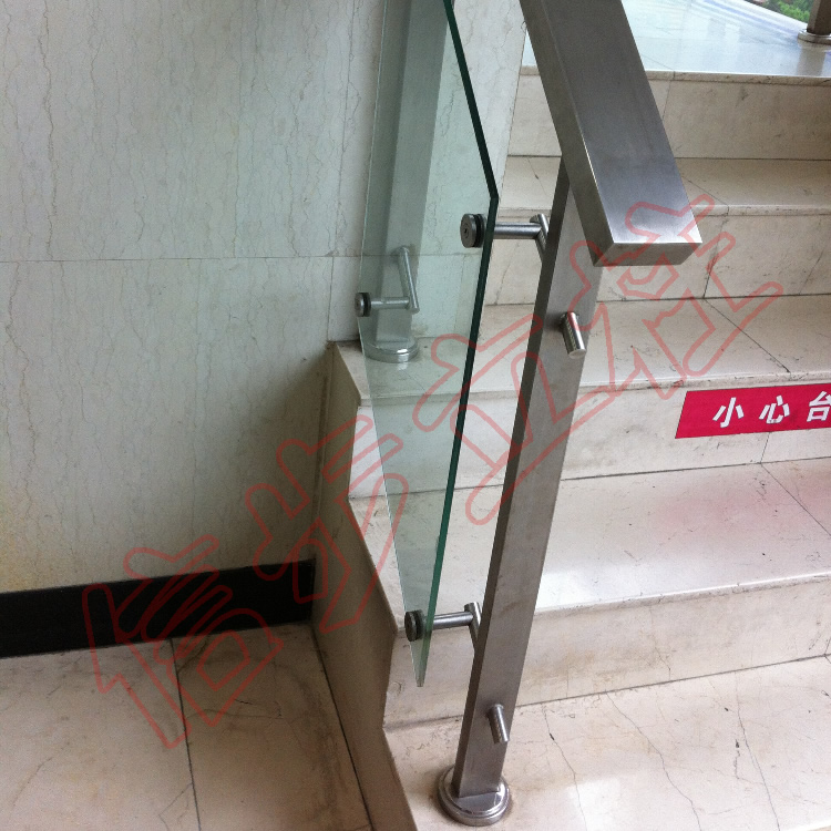 Xinbu Stainless Steel Column Construction Taizhou Construction Bank Branch Corridor Stainless Steel Guardrail Project