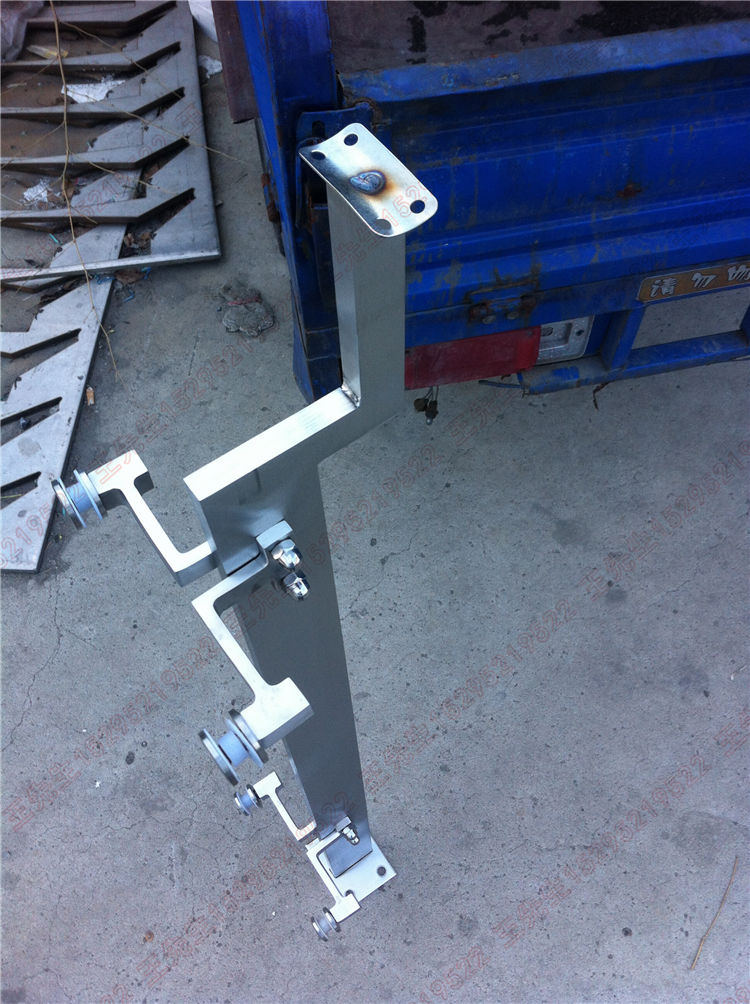 Stainless steel veneer hanging glass square claw column