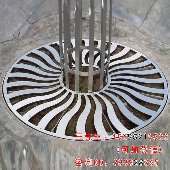 Stainless steel grating cover plate for municipal landscape greening